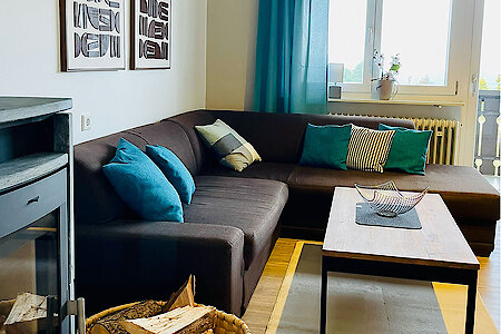 Gemütliches Wohnzimmer in der Ferienwohnung 2